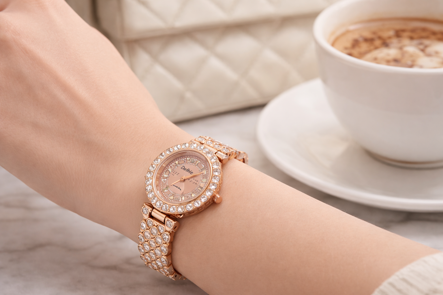 ULLTRAMART Rose Crystal Watch